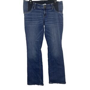 ISABEL MATERNITY Jeans Low Rise Skinny Bootcut Stretch Womens 8 Dark Wash Blue